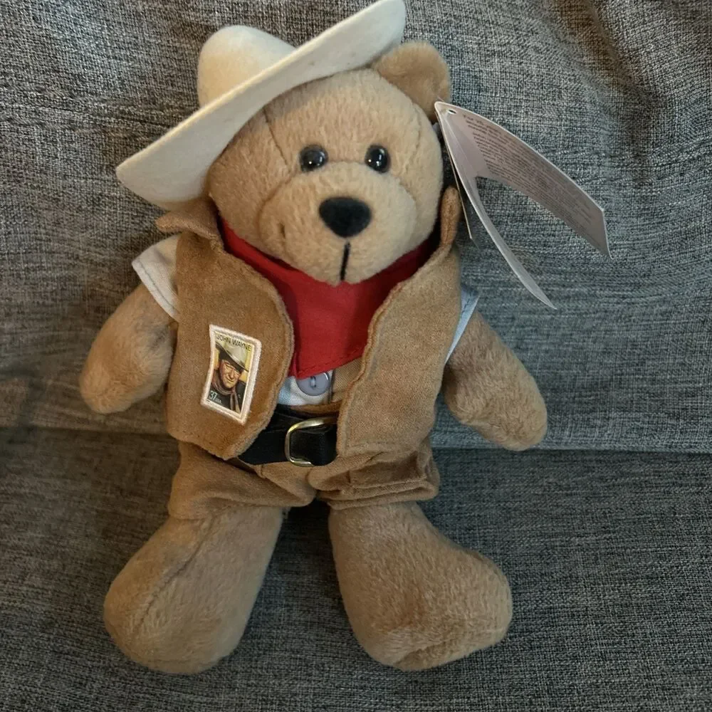 Legends of Hollywood John wayne stamp&bear From USPS! RARE